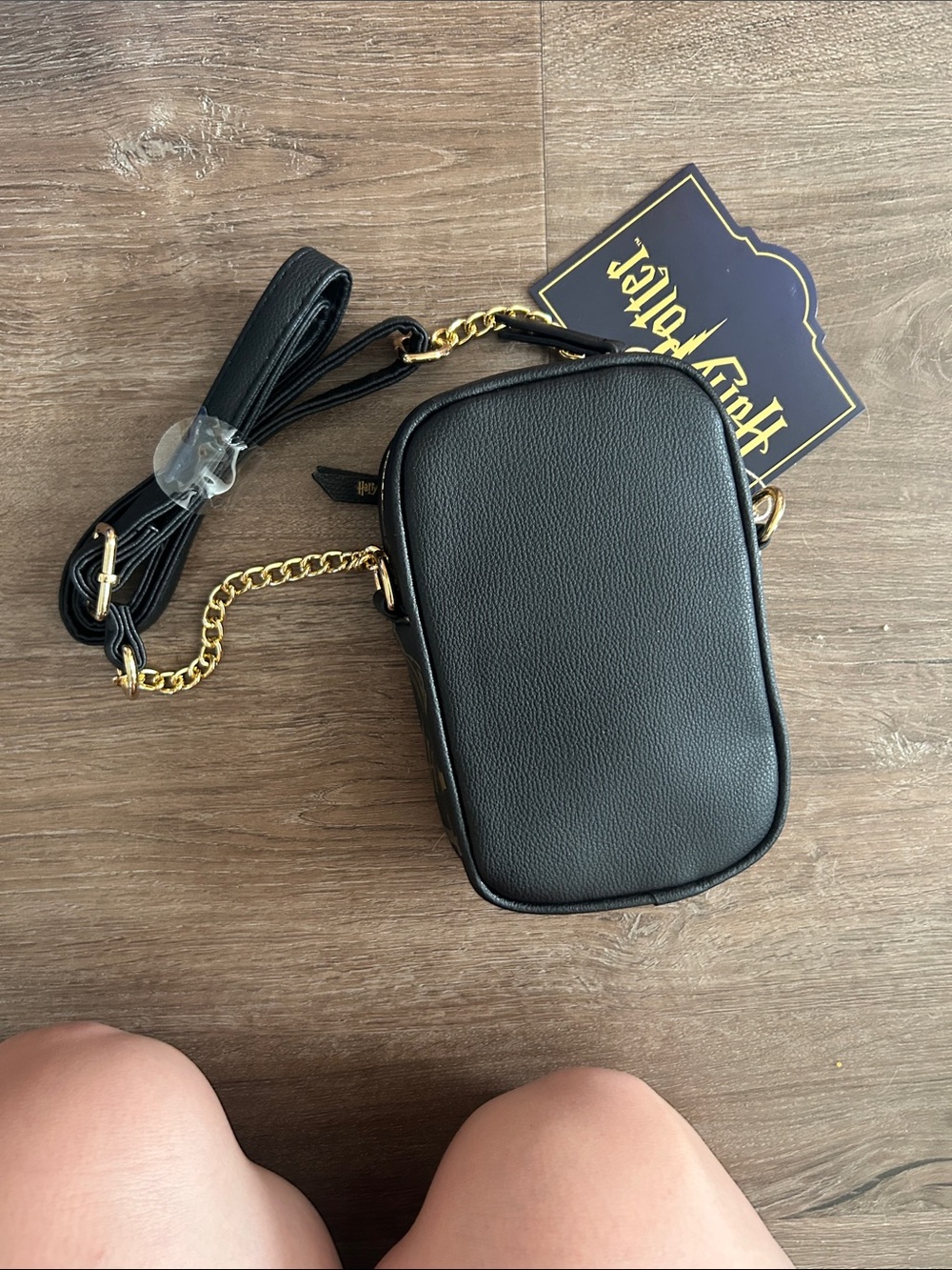 NWT Harry Potter Black & Gold Mini Crossbody Bag - Picture 2 of 5